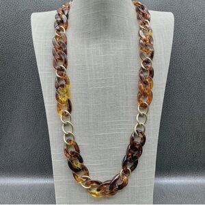 Premier Brown and Gold Chain Link Necklace
